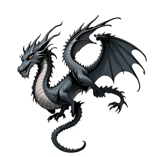 Dragon And Wyvern Perched