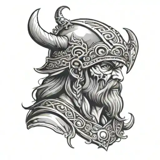 Viking With Skull Face