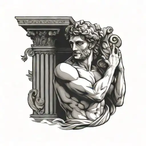 Greek Statue Atlas Holding