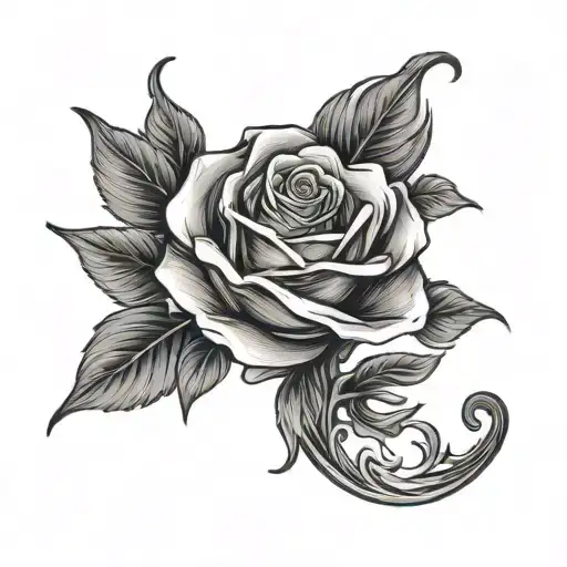 Rose With Hidden Letter H