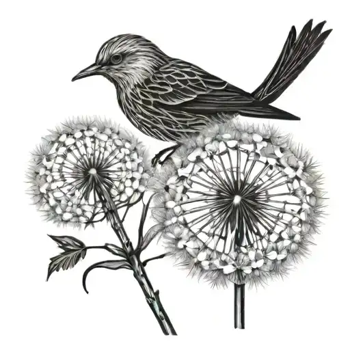 Dandelion Turning Into Starling Birds
