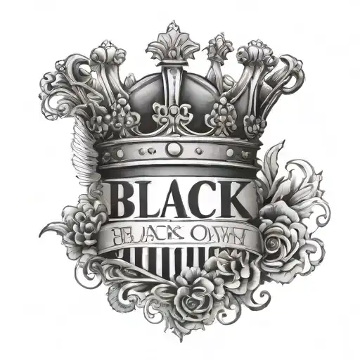 A Barcodewith The Word Black Own With Queen Crown With 01 04 2020