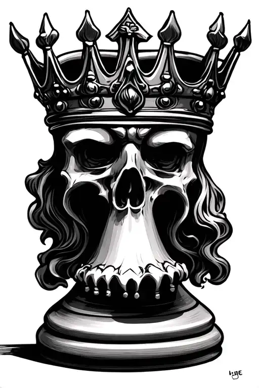 King Chess Piece With Crooked Crown