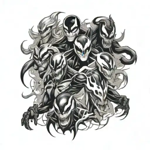 Marvel Venomized Characters Surrounded
