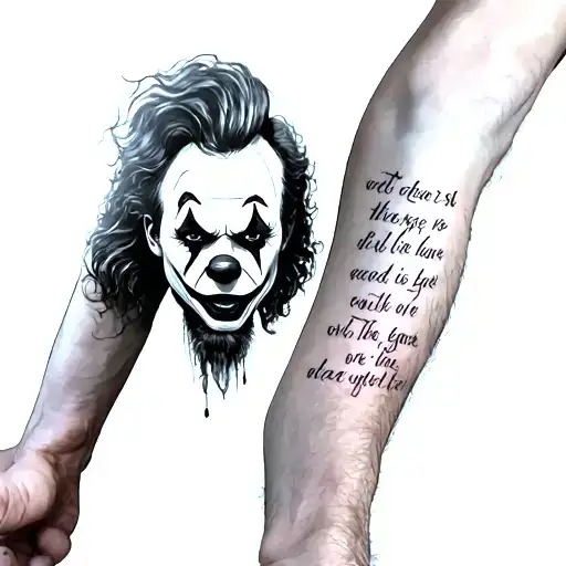 Sad Clown Forearms Quote
