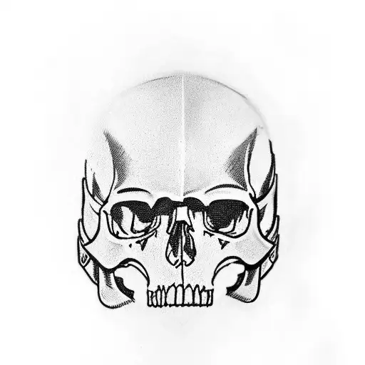 Incorporating A Military Helmet Into A Skull