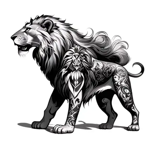 Female Warrior With Lions Head