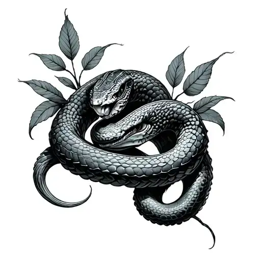 Nature Et Serpent Coiled