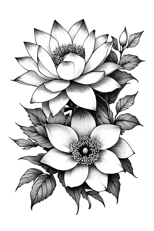 Feminine Flowers Lotus Sleeve