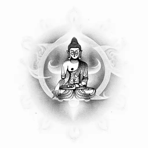 Om Symbol Koi Fish Buddha Spiritual Feminine