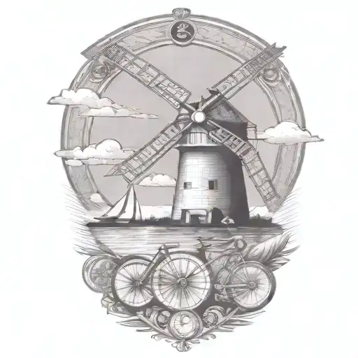 Windmill And Triathlon Symbol Morphing