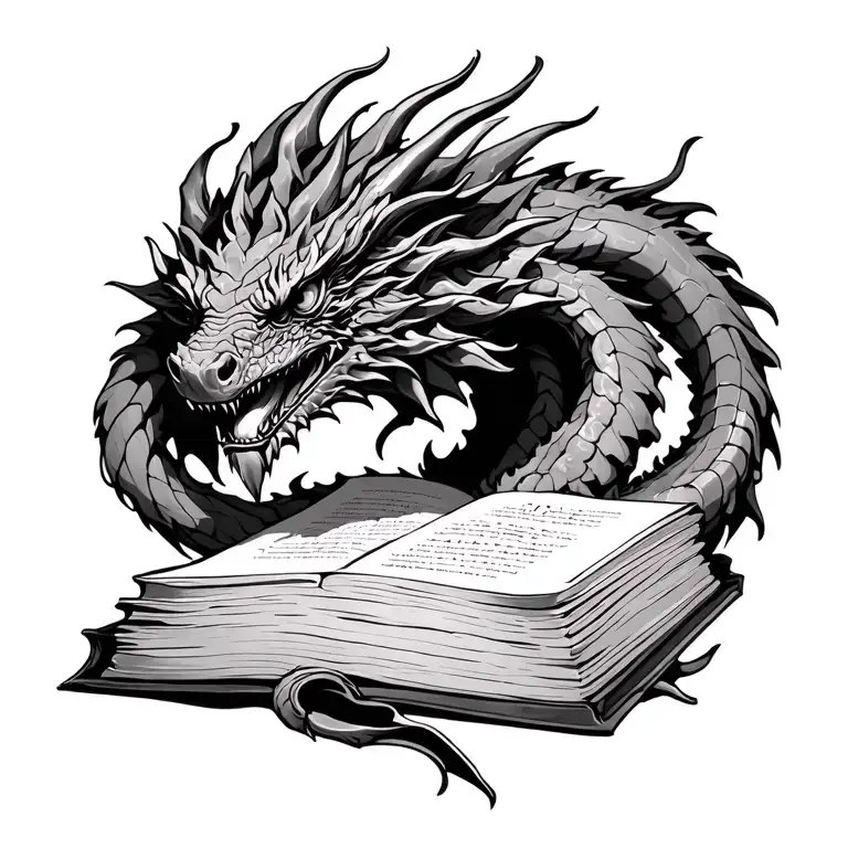 Book Dragon Coiled