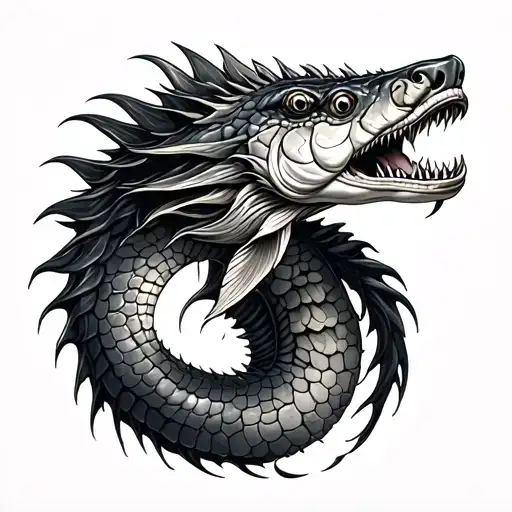 Trout Skin On Dragon