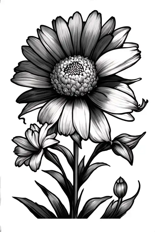 Marigold Above A Daffodil Surrounded By Disney Charecters