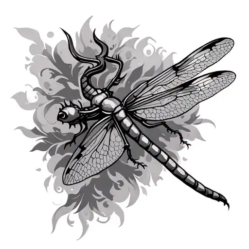 Dragon Fly With Cross