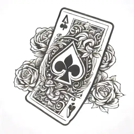 Playing Card Ace Tattoo Design