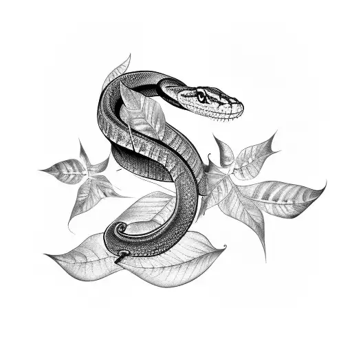 Snake And Leaves Arm