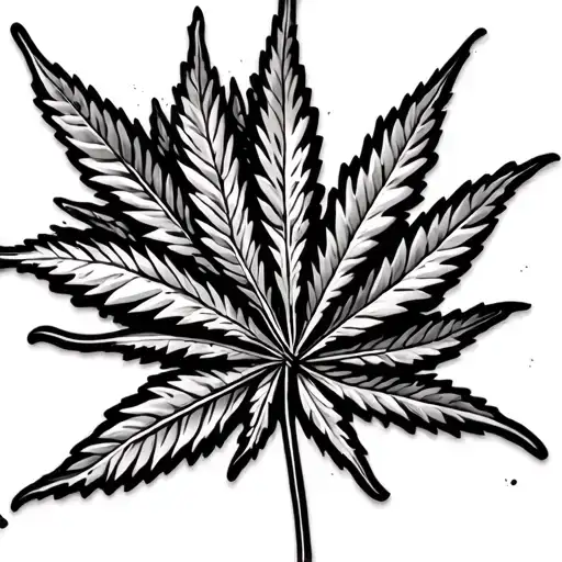 Pot Leaf 420 With White Trash