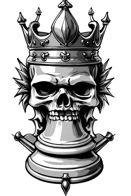 Gangster King Chess Piece With Crooked Crown