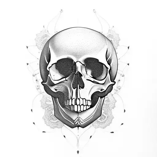Skull With Lace