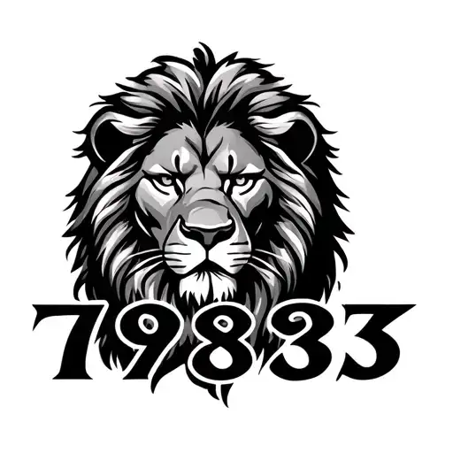 Lion Head With 1983 Written