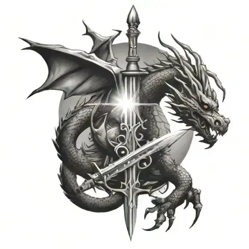 Dragon And Sword And Sunshine Comes