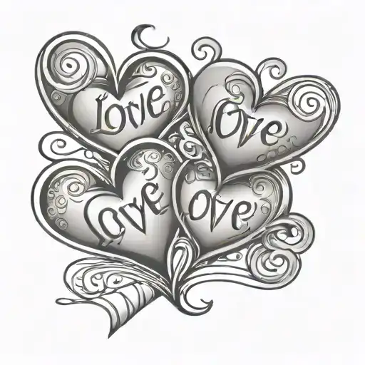 Love Hearts Cursive