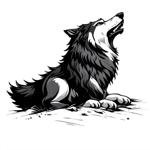 Sagittarius Lone Wolf Howling