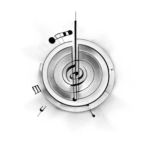 Combine A Music Note With A Tech Element For A Unique Tattoo Idea