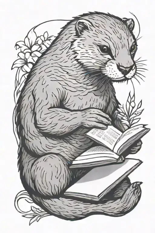 Otter Reading Book