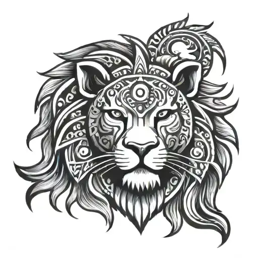 Aztec Lion Head