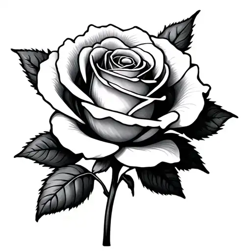 Small Minimalist Flower Single Rose