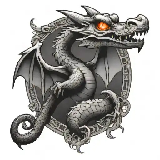 Dragon Breathing Fire With Dollars Mason's Eye Mickey Mouse