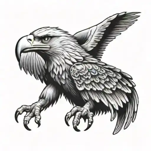 Eagle With Skull Soft Shading