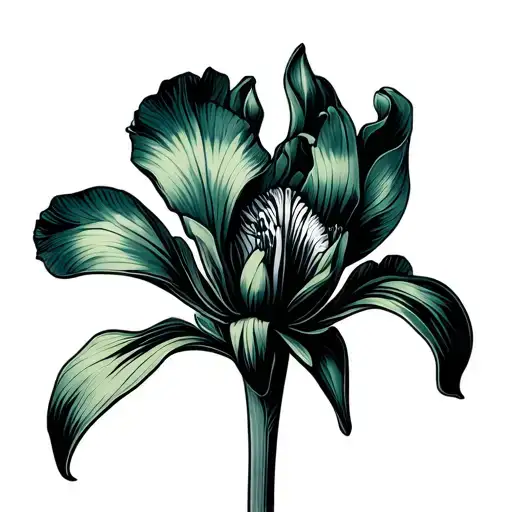 Euclid Iris Flower Green And Black