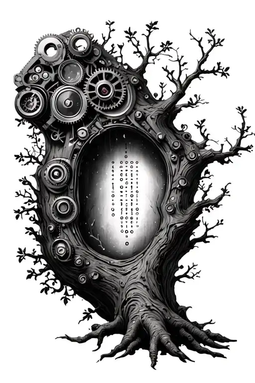 A Steampunk-inspired Morse Code Message Hidden In A Tree