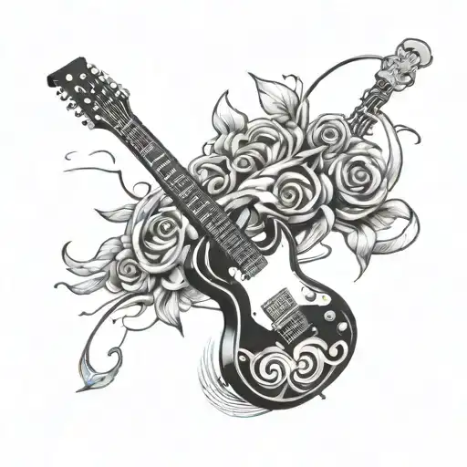 Electric Guitar Surrounded Bracelet