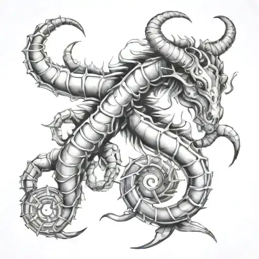 Scorpio And Capricorn Zodiac Sign Surrounded