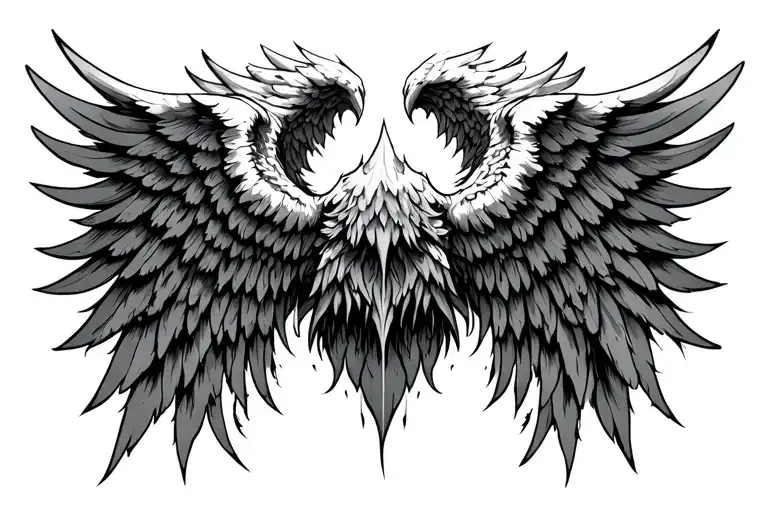 Gaurdian Angel Wings Spread Wide Male