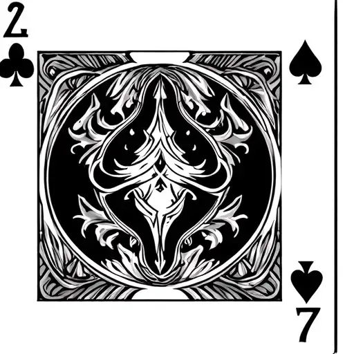 Fire Aired Horoscope In The Center Of An Ace Of Spades Playing Card