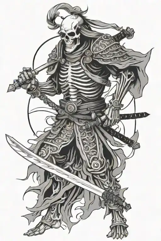 Skeleton Samurai Scale