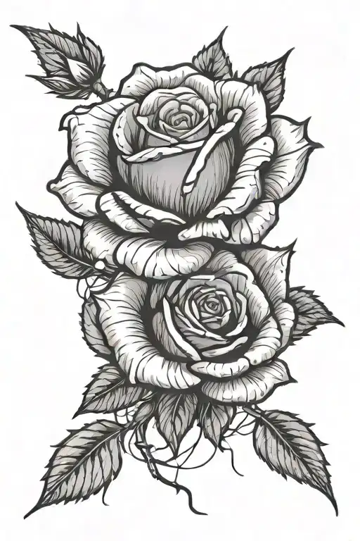 Rose With Barb Wire Stem