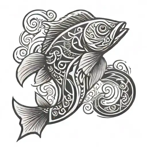 Hawaiian Tribal Of Fish Hook