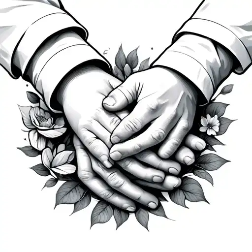 Baby Hand Holding Father Holding Hands