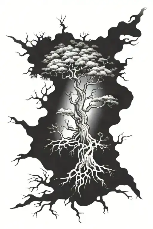 Tree Of Life And Poison Tree Growing