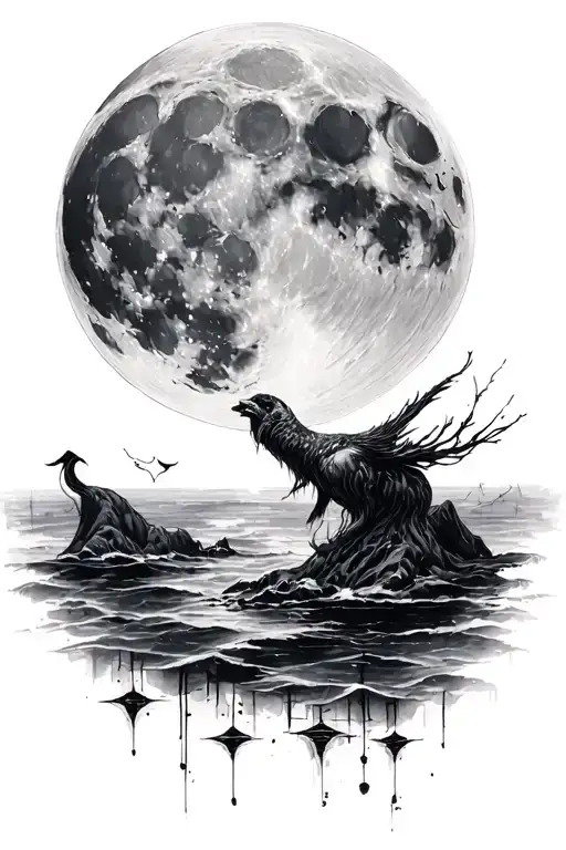 Full Moon Hyper Realistic Portrait