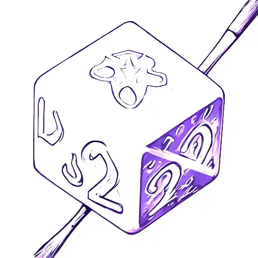 D20 Dice And Paintbrushes