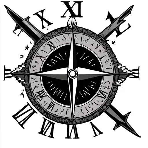 Roman Numerals With Compass And Cross
