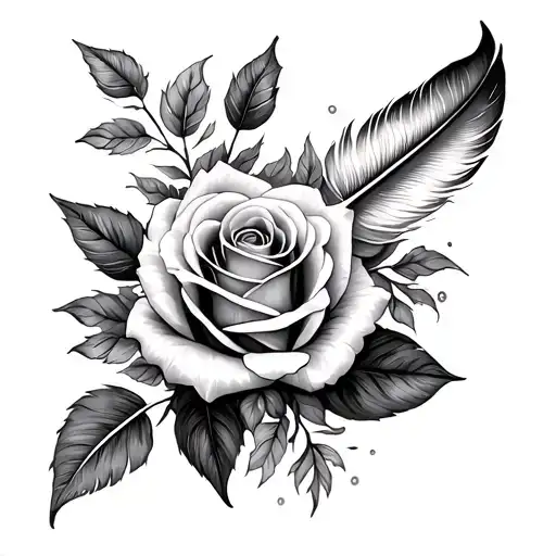 Roses And Feather