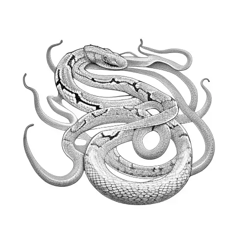 Bush Viper Snake Going Up Then Tibia